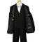 Bertolini Solid Black Wool & Silk Vested Suit 66050